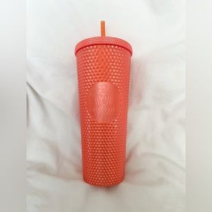 Starbucks Fall/Halloween 2022 Orange Bling Studded Tumbler Cold Cup Venti 24oz